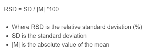relative standard deviation formula