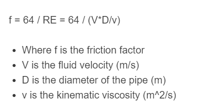 friction factor formula
