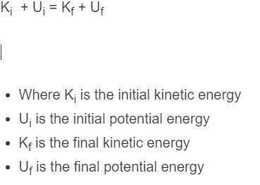 conservation of energy formula