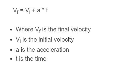 final velocity formula