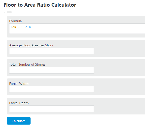 floor to area ratio calculator