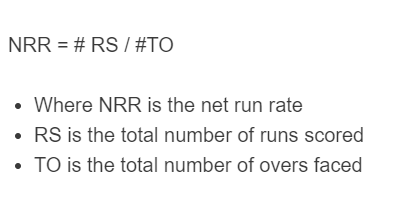 net run rate formula