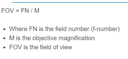 field of view formula