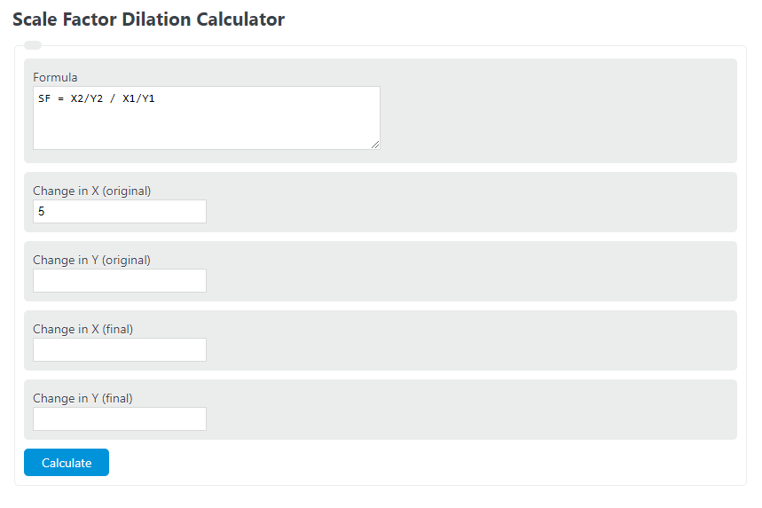 scale factor dilation calculator