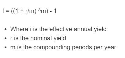 effective annual yield formula