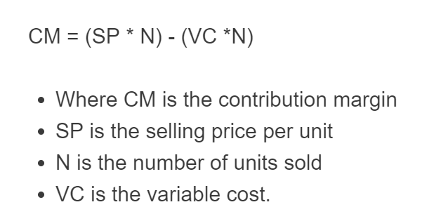 contribution margin formula