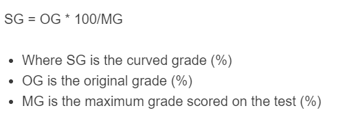 scaling grades formula