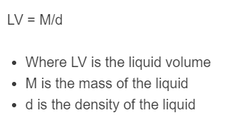 liquid volume formula