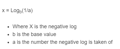 negative log formula