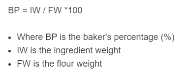 baker's percentage formula