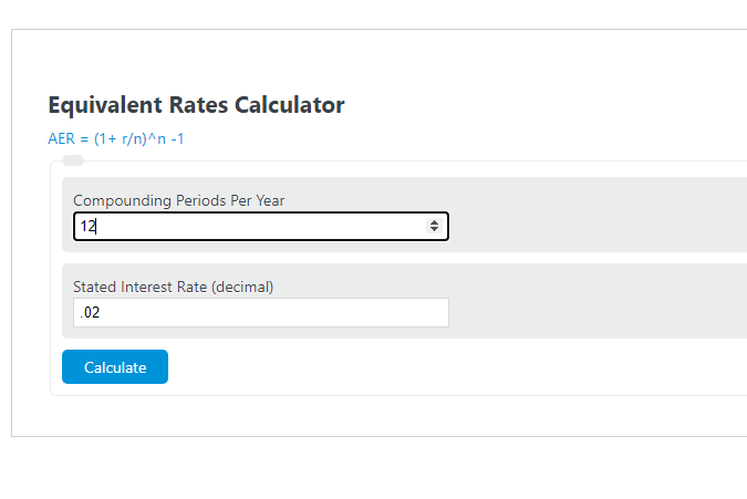 equivalent rates calculator