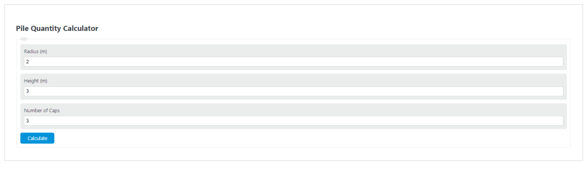 Pile Quantity Calculator - Calculator Academy