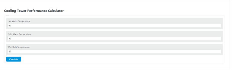 Cooling Tower Performance Calculator - Calculator Academy