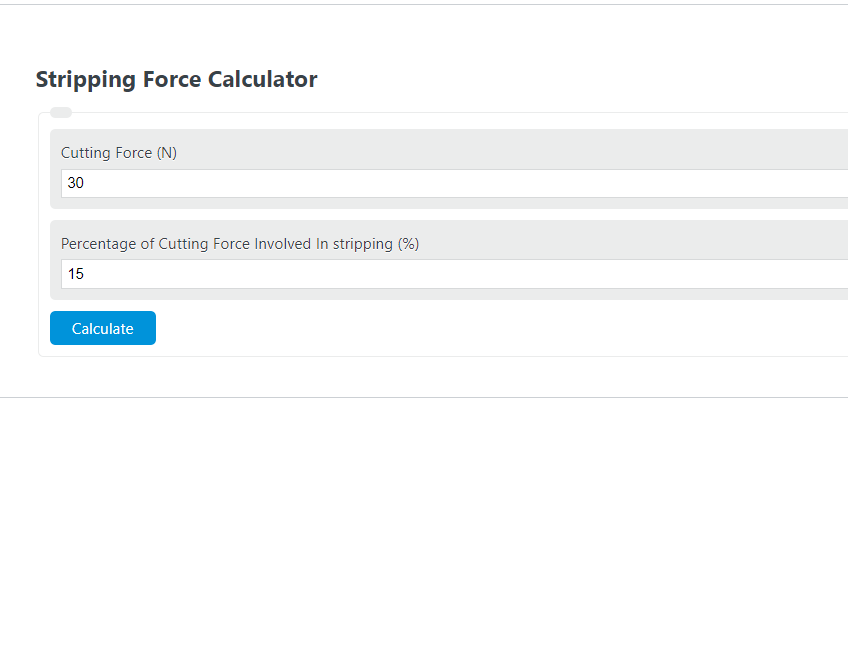 stripping force calculator