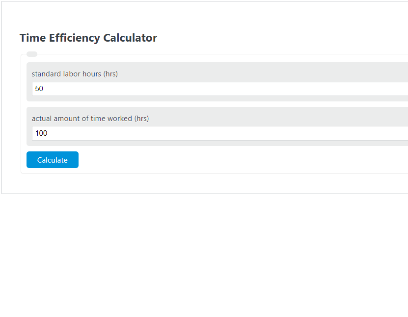 time efficiency calculator