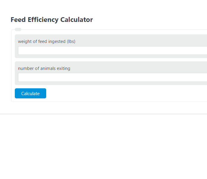 feed efficiency calculator