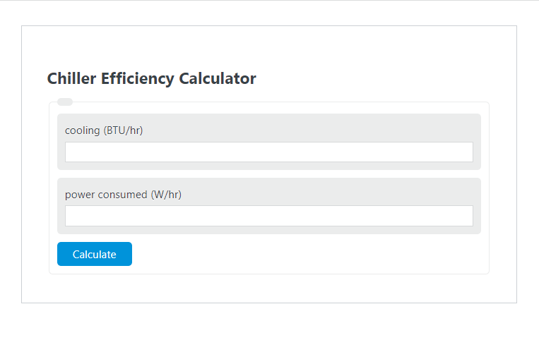 chiller efficiency calculator