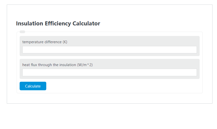 insulation efficiency calculator