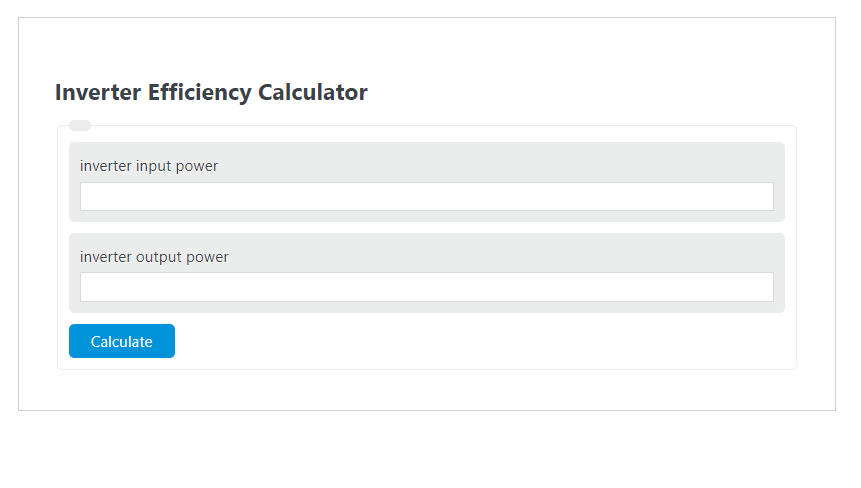 inverter efficiency calculator