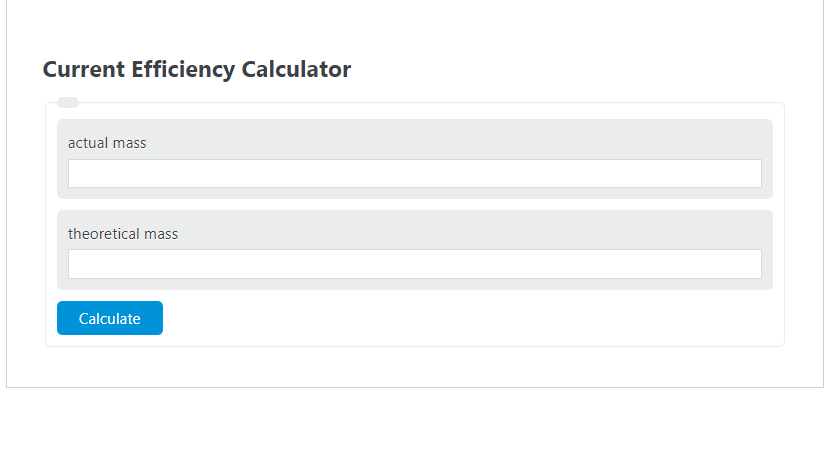 current efficiency calculator
