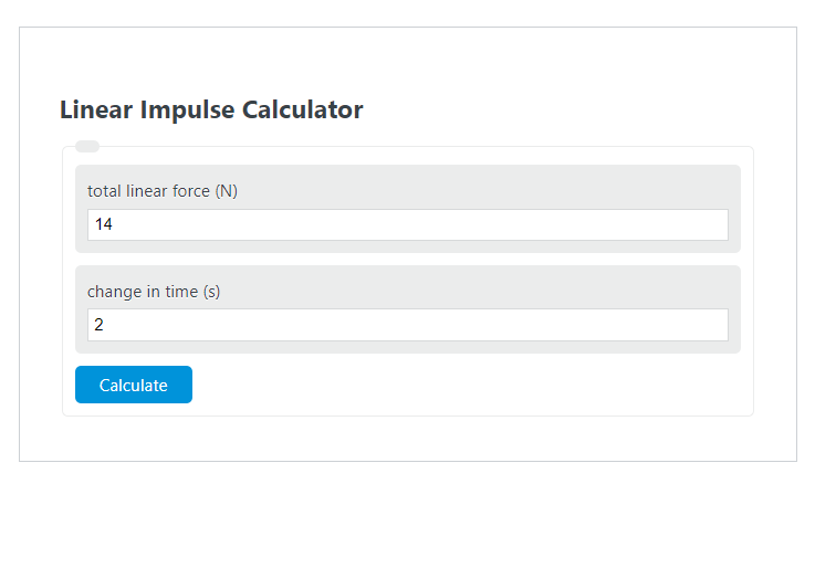 linear impulse calculator