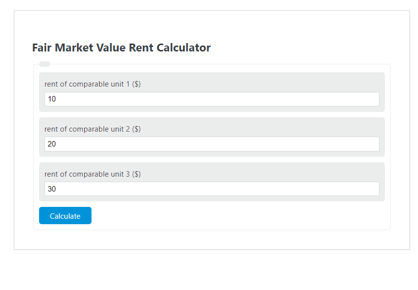 fair market value rent calculator