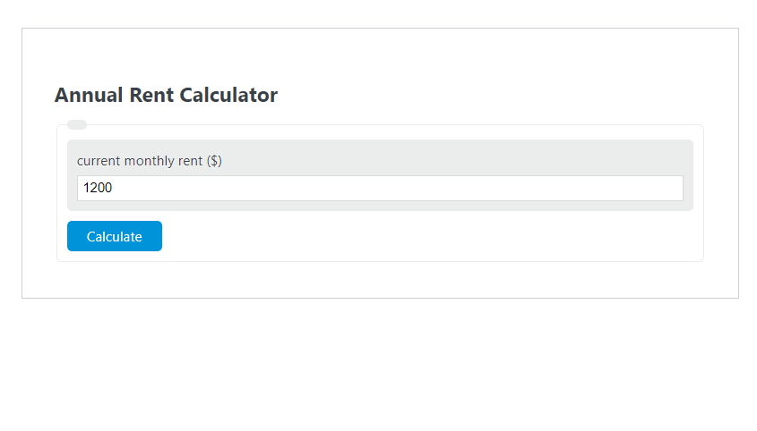 annual rent calculator