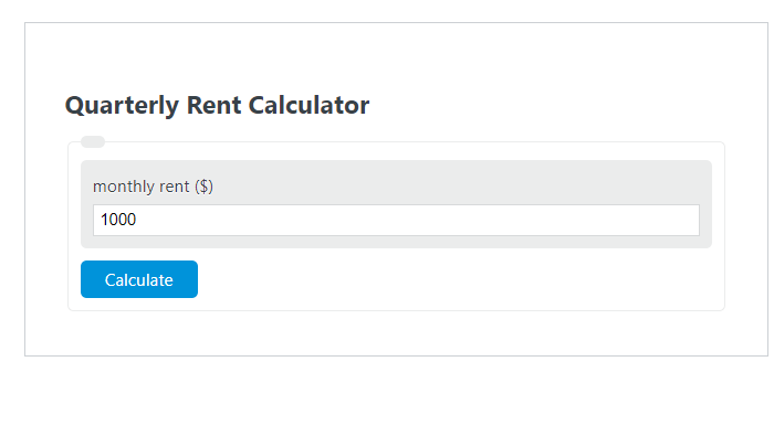quarterly rent calculator
