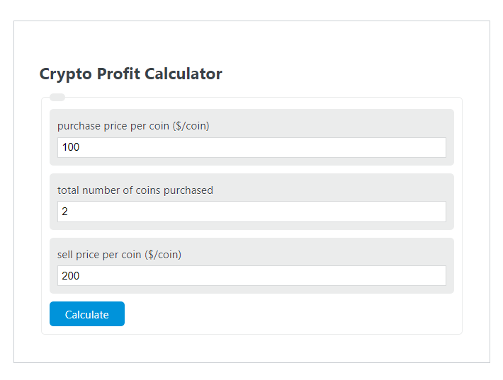 Crypto Profit Calculator - Calculator Academy