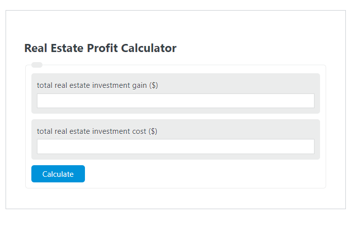 real estate profit calculator