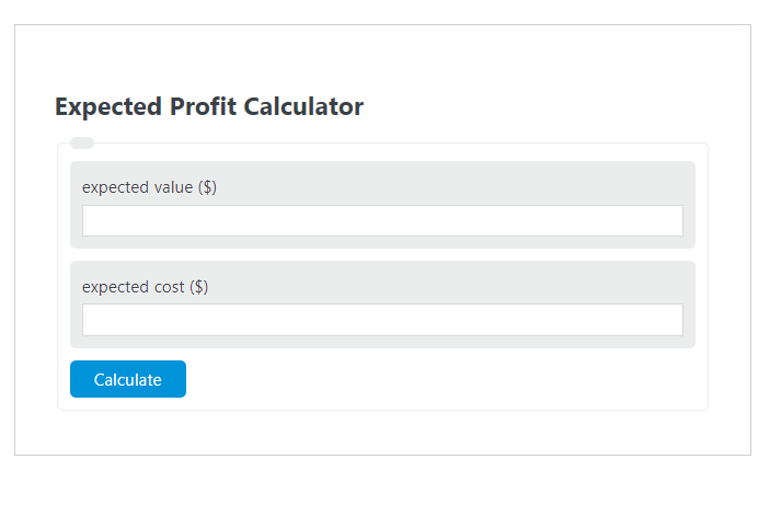 expected profit calculator