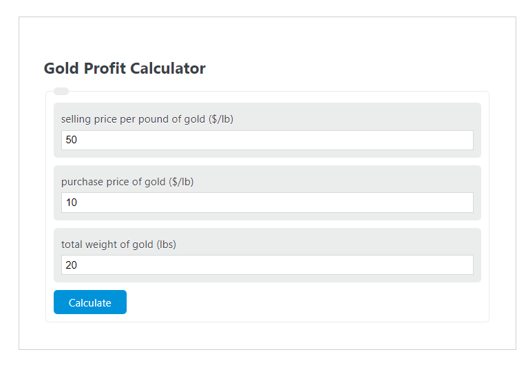 gold profit calculator