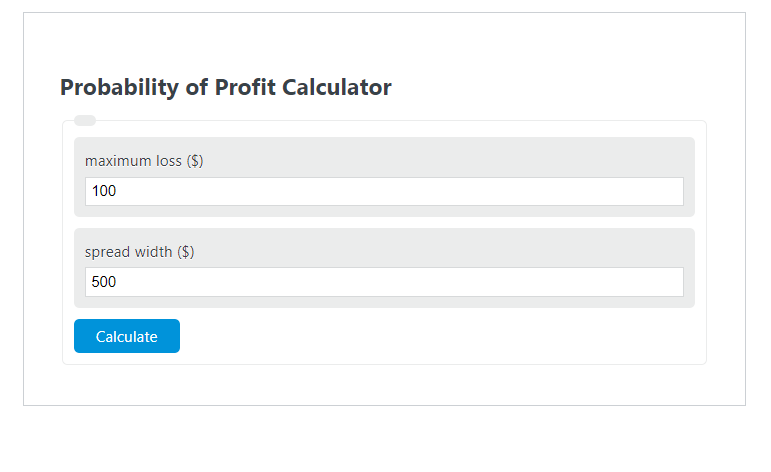 probability of profit calculator