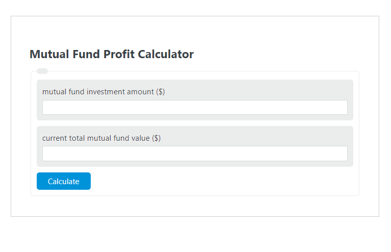 mutual fund profit calculator