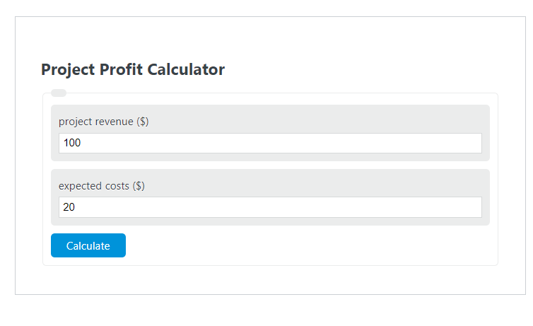 projected profit calculator