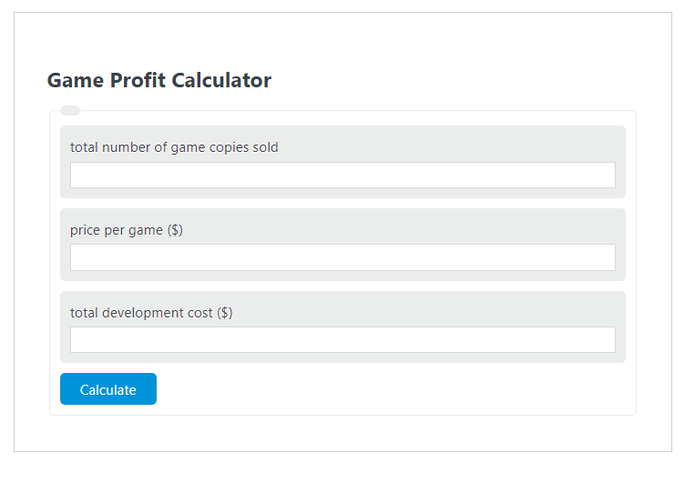 game profit calculator