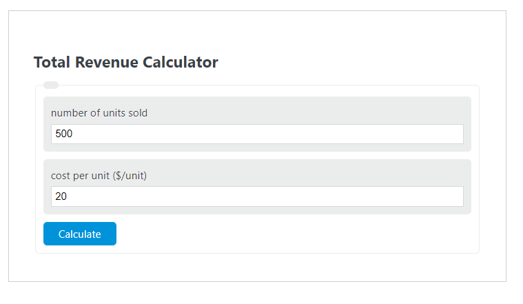 total revenue calculator