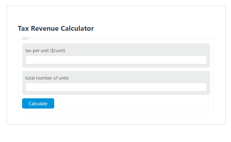 tax revenue calculator