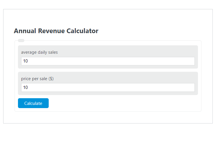 annual revenue calculator