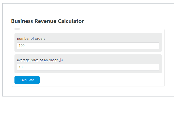 business revenue calculator