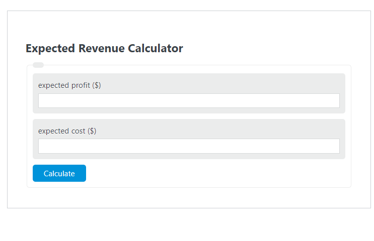 expected revenue calculator