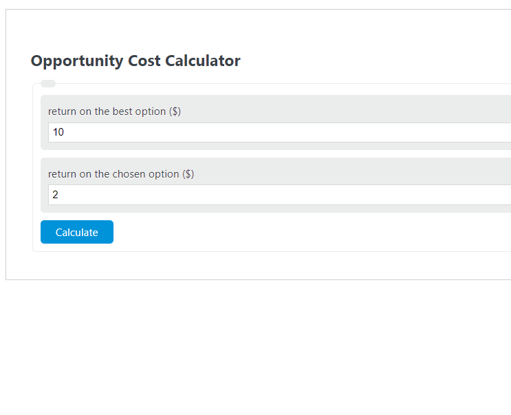 opportunity cost calculator