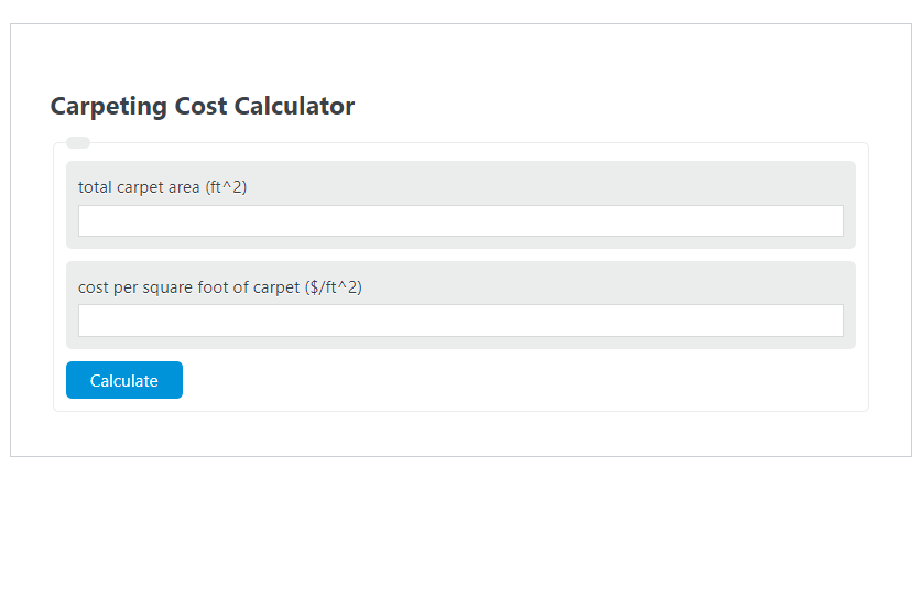 carpeting cost calculator