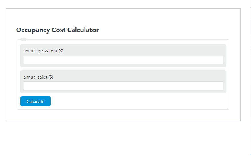 occupancy cost calculator
