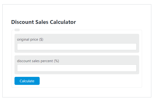discount sales calculator