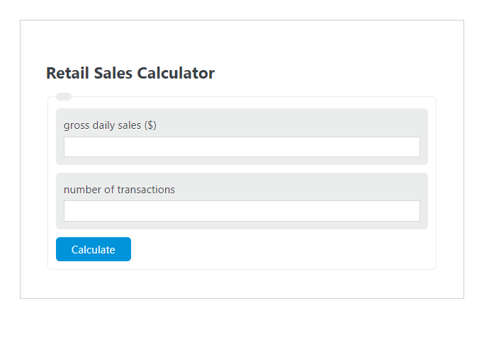 retail sales calculator