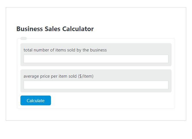 business sales calculator