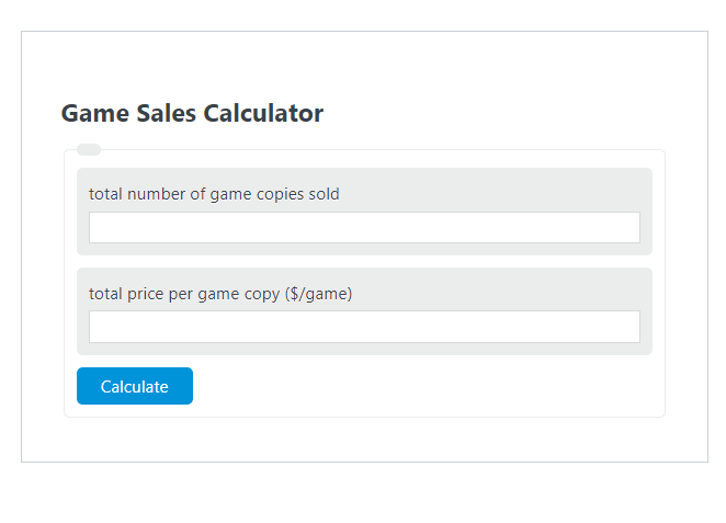 game sales calculator