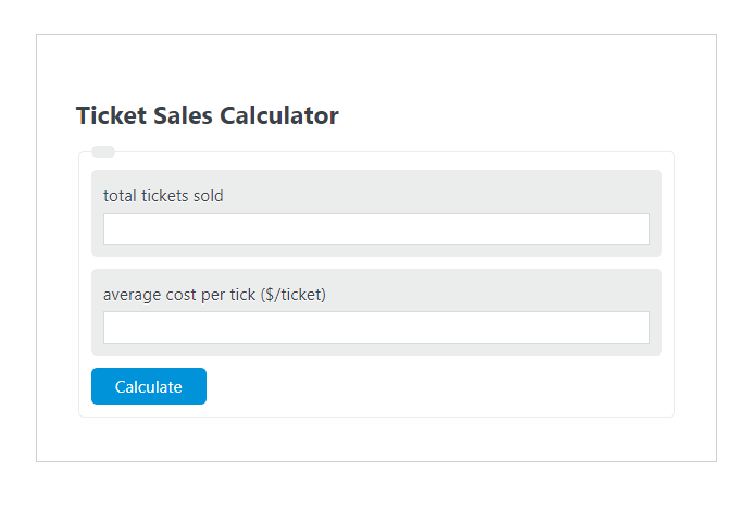 ticket sales calculator
