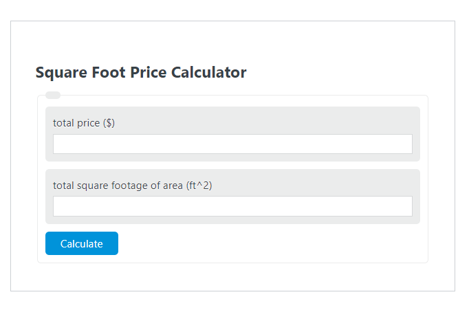 square foot price calculator